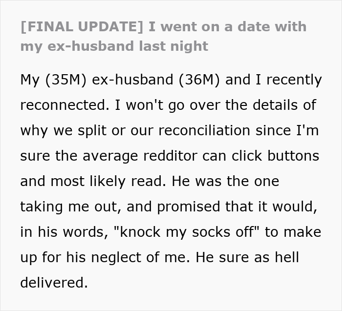 Text excerpt sharing a man&rsquo;s love story about reconnecting with his ex he never stopped thinking about after years apart.