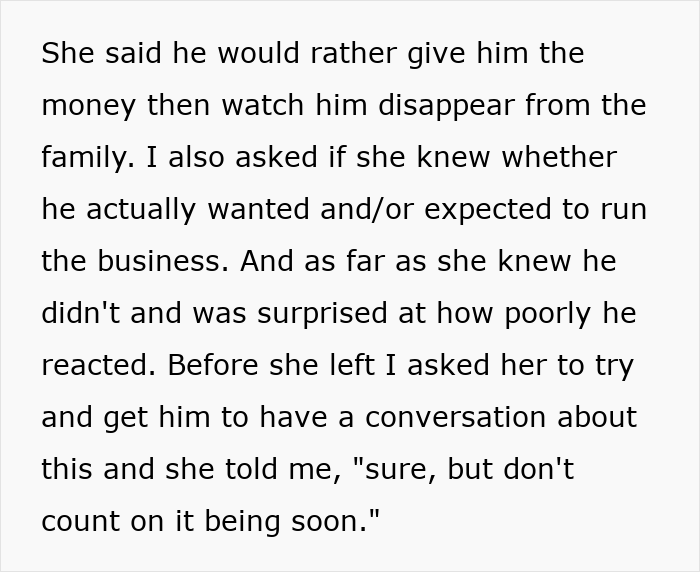 Retiring Dad Picks Prot&eacute;g&eacute; As Main Heir To The Business, Son Gets A Small Slice And More Resentment