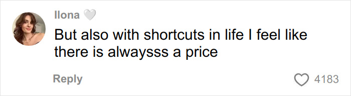 Alt text: Social media comment highlighting the price of using weight loss injections with a cautionary tone.