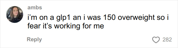 Comment from Brianna Chickenfry about using weight loss injections, expressing cautious optimism about their effects.