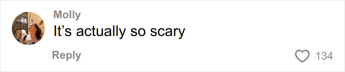 Comment stating it&rsquo;s actually so scary, reacting to a warning about weight loss injections by Brianna Chickenfry.