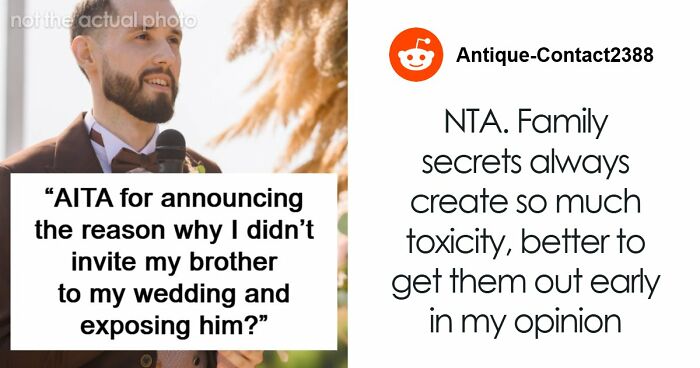 Groom Lets Every Wedding Guest Know Exactly Why His Jerk Brother Is Not There