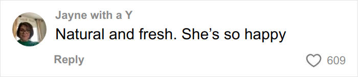 Comment by Jayne with a Y praising a grandma&rsquo;s natural and fresh look after a miracle plastic surgeon&rsquo;s transformation.
