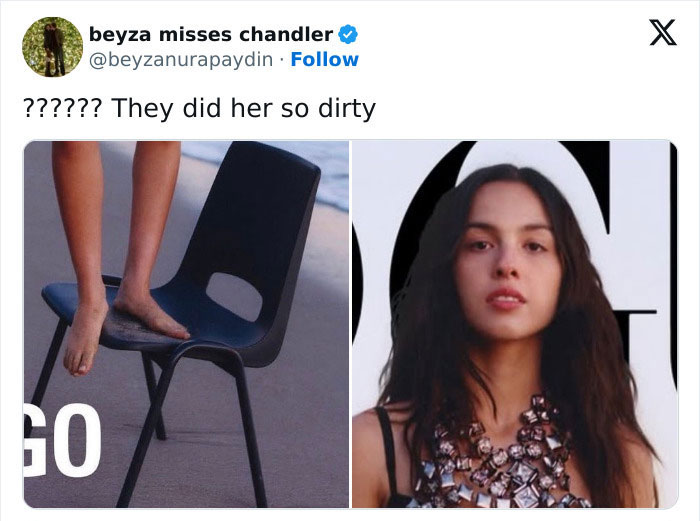 Olivia Rodrigo on Vogue cover with fans criticizing bizarre details and mediocre level reactions on social media.