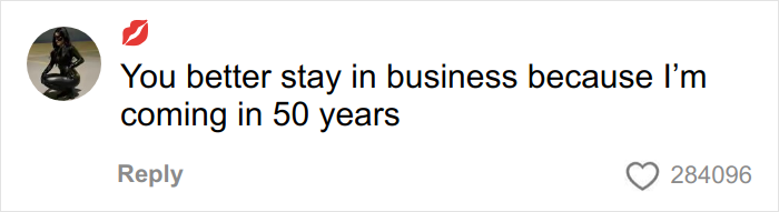 Comment on social media post saying coming back in 50 years, highlighting viral miracle plastic surgeon transforming grandma to look decades younger.