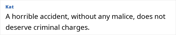 Comment expressing opinion on accident and criminal charges, discussing the impact of students' prank on teacher incident.