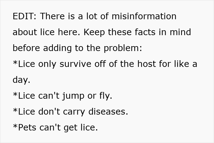 Alt text: Important facts about lice survival and transmission to help address misconceptions about lice treatment refusal.
