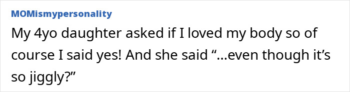 Screenshot of a kid roasting a grown-up with no filter, asking if the parent loved their jiggly body.