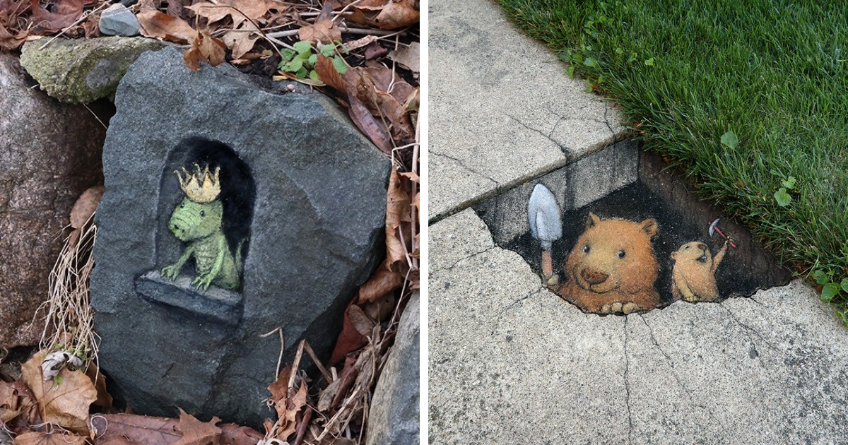This Artist Turns Everyday Sidewalks Into Adorable 3D Creatures (35 New Pics)