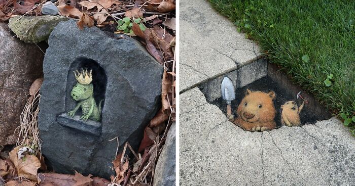 This Artist Turns Everyday Sidewalks Into Adorable 3D Creatures (35 New Pics)