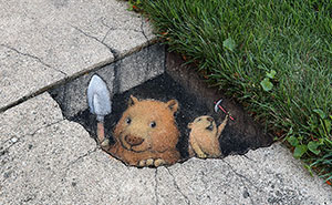 35 New Sidewalk Creatures By This Artist That Might Make You Look Down More Often