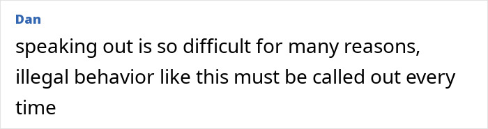 Comment by user Dan discussing the difficulty of speaking out and addressing illegal behavior related to underwater incident claims.
