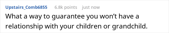 Comment criticizing family conflict over toddler and medical school, highlighting strained grandparent relationships.