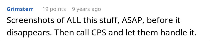 Screenshot of online comment urging to screenshot and report a woman saying her 8th adopted child is behaving horribly. Screenshot of online comment urging to screenshot and report a woman saying her 8th adopted child is behaving horribly.
