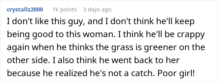 Man Regrets Dumping His GF After No Other Women Want Him, Harasses Her When She Moves On Fast