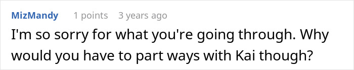 Comment expressing sympathy about a woman&rsquo;s situation involving her husband who is a horrible cheating jerk.