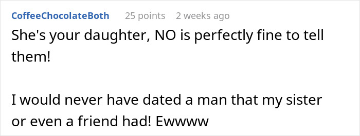Screenshot of a comment discussing a woman’s horrible feeling about her brother-in-law and protecting her daughter from him. Screenshot of a comment discussing a woman’s horrible feeling about her brother-in-law and protecting her daughter from him.