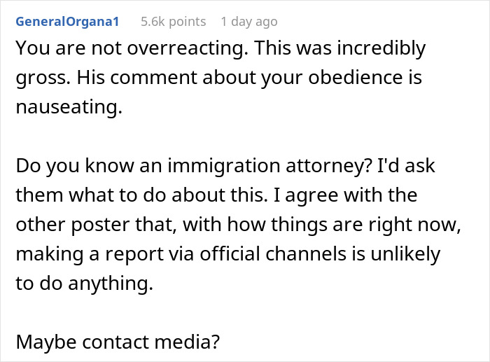 Comment discussing woman detained by ICE in a parking lot for speaking foreign language and the situation’s implications. Comment discussing woman detained by ICE in a parking lot for speaking foreign language and the situation’s implications.