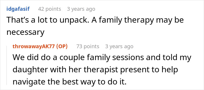 Reddit conversation about a MIL secretly DNA testing her grandkid and family conflict arising from it.