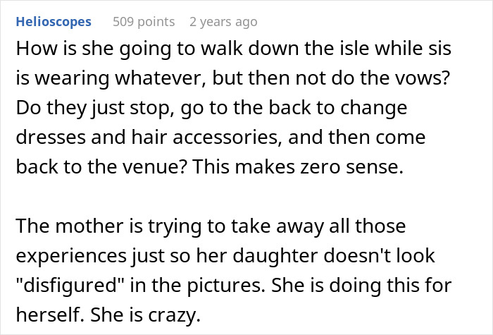 Woman Flabbergasted After Mom Offers An Absolutely Unhinged Idea To Save Her Twin Sister&rsquo;s Wedding