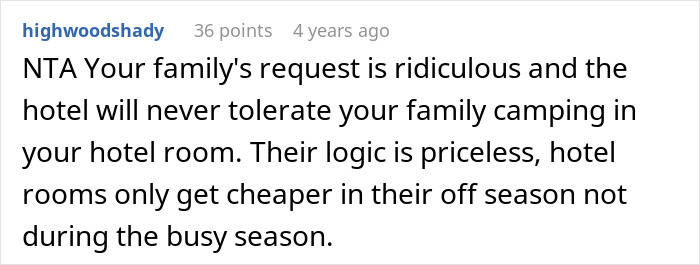 Family Ignores All Booking Warnings, Then Demands To Stay With Couple In Their Hotel Room