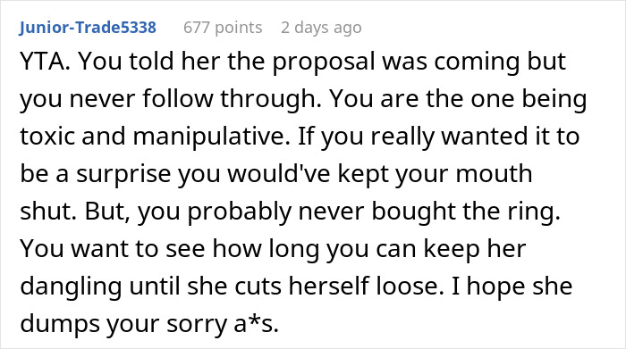 &ldquo;A Way To Control Her&rdquo;: Guy Refuses To Propose To His Girlfriend After He Said He Would, Explains Why