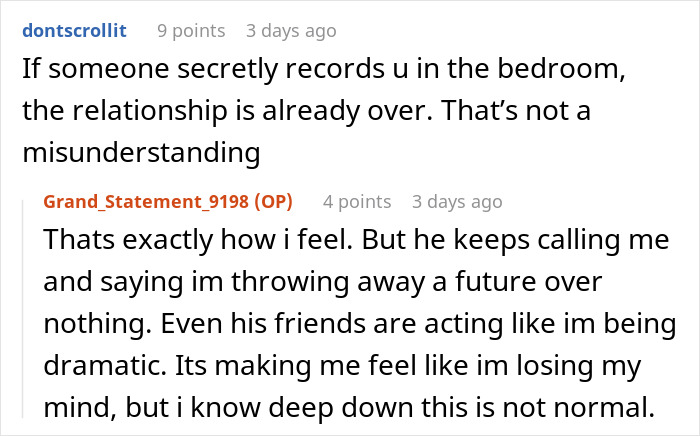 Woman Finds Out Boyfriend Has Been Filming Her With Secret Camera: "I Completely Froze, I Was Shaking"