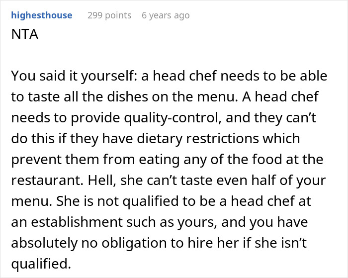 Vegan Chef Applies To Run Meat-Heavy Grill Kitchen, Interview Ends In Meltdown As She Gets Rejected