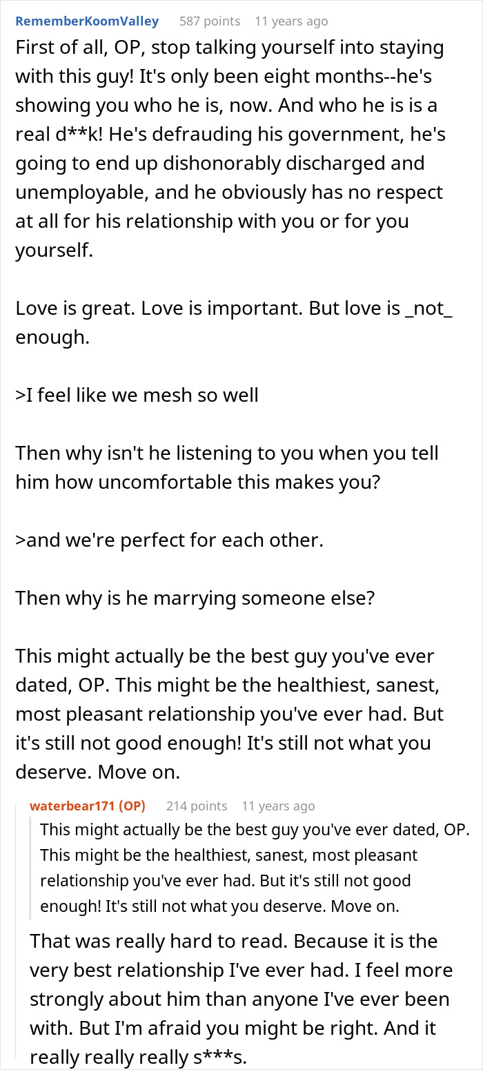 Woman Questions Her Sanity After Military Boyfriend Marries Someone Else And Calls It &ldquo;Normal&rdquo;