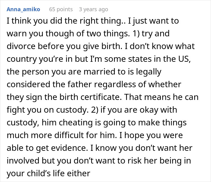 Comment discussing custody challenges and evidence related to a woman uncovering her husband&rsquo;s affair after an accident.