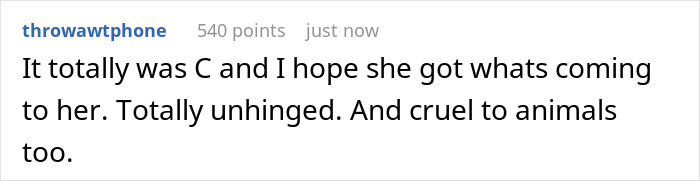 Screenshot of an online comment reacting to a story about a man losing his mind as a secret enemy vandalizes his daughter's grave.