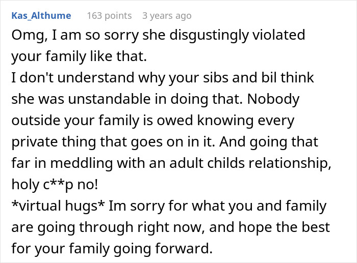 Comment expressing anger over MIL secretly DNA testing grandkid, causing family conflict and betrayal feelings online.