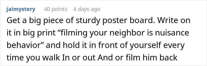 Woman Freaked Out By Shady Neighbor Constantly Filming Her, Finds Out He's A "Nuisance" Snitch