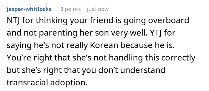 Lady Adopts Korean Baby And Goes Overboard With Culture, She Explodes As Friend Calls Her Out