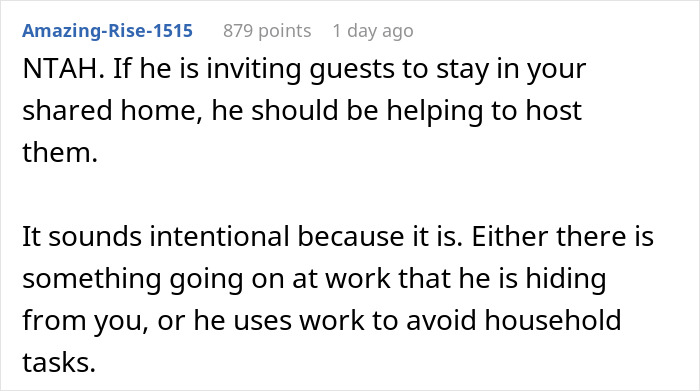 Screenshot of a discussion about a man upset over household chores dumped on him while netizens question if he is truly busy with work. Screenshot of a discussion about a man upset over household chores dumped on him while netizens question if he is truly busy with work.