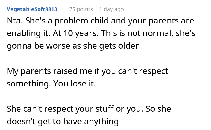 19YO Refuses To See Her 10YO Sis Who Keeps Destroying Her Stuff, Mad As Mom And Dad Push Back