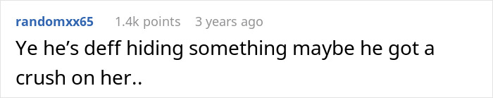 Screenshot of a Reddit comment discussing a husband&rsquo;s obsession with his wife&rsquo;s sister&rsquo;s weight and hidden texts.