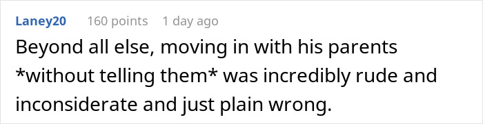 Screenshot of a social media comment about rude behavior and moving in without permission, related to lice treatment conflict.