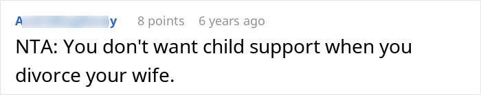 Screenshot of an online comment about a man refusing to adopt his wife&rsquo;s kids after discovering secrets about their father.