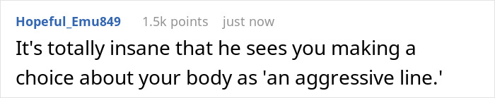 Comment on a forum post about a boyfriend demanding veto power over a woman&rsquo;s medical procedure to keep his fatherhood dreams alive.