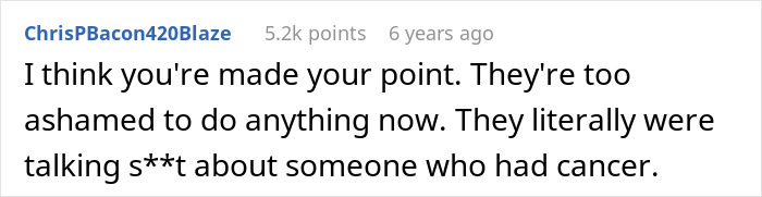 Cancer survivor at work lifts her shirt to silence rumors, now fears she has gone too far.