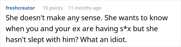 Screenshot of a heated online comment criticizing a woman who sleeps with a married man and lectures his wife through texts.