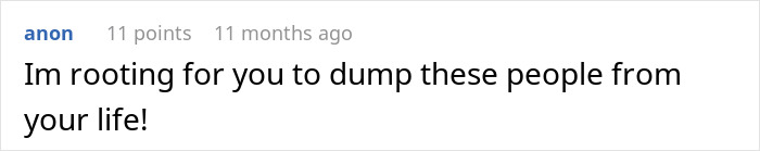Comment expressing support for someone to end relationships with toxic people, related to woman sleeps with married man scenario.