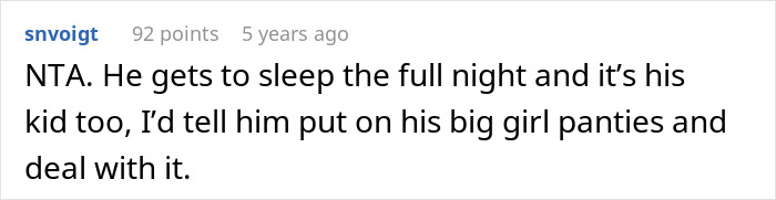 New Mom Finally Gets Real Sleep After Dumping The Husband Who Thought Three Hours Of Childcare Was Too Much