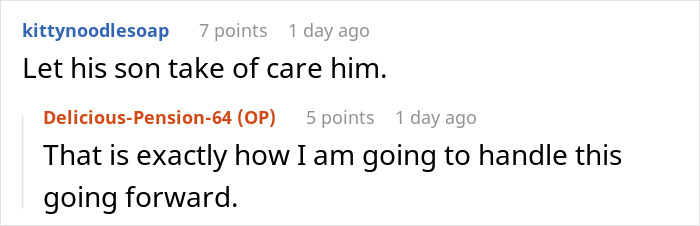 Screenshot of an online discussion about a husband lying about inheritance and wanting to leave his wife with nothing.