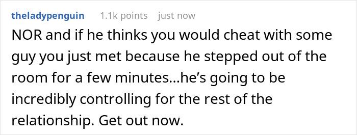 Screenshot of an online comment discussing a cunning guy orchestrating a loyalty test with his cousin hitting on his girlfriend.