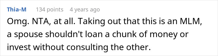 Man upset after discovering wife secretly sent $2K to sister&rsquo;s pyramid scheme, confronts her with an ultimatum.