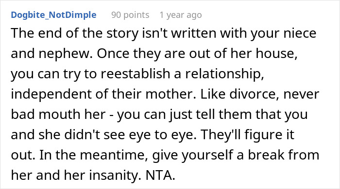 Man sad to see niblings brainwashed to hate him, deciding to cut contact with family for peace.