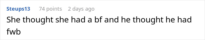 Screenshot of a Reddit comment discussing a confusing romantic relationship reflecting romantic indifference.