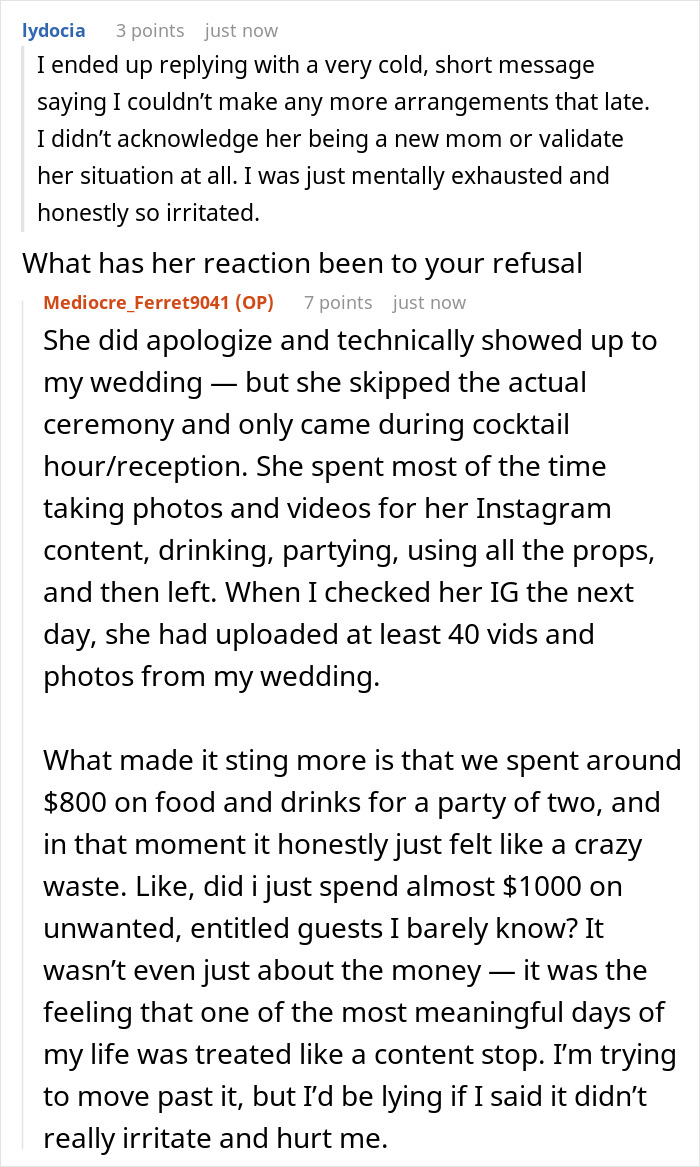 Woman Barely Knows Bride But Sends Lengthy Baby Updates, Last-Minute Ask Finally Gets Shut Down Woman Barely Knows Bride But Sends Lengthy Baby Updates, Last-Minute Ask Finally Gets Shut Down